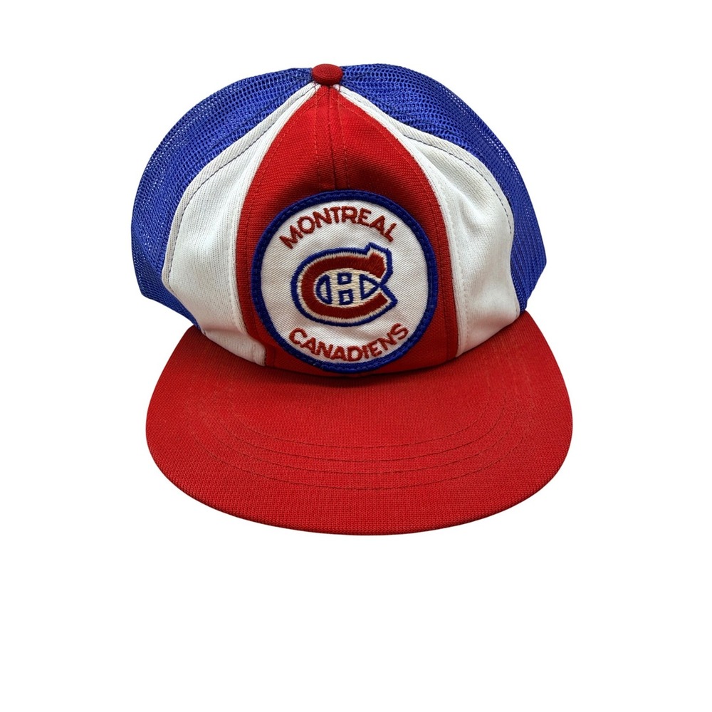 Vintage Montreal Canadiens NHL Trucker‎ Hat Krystal Cap Co Red White Blue Canada